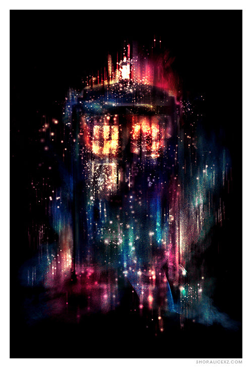 Doctor Who TARDIS Abstract Art by Alice X. Zhang