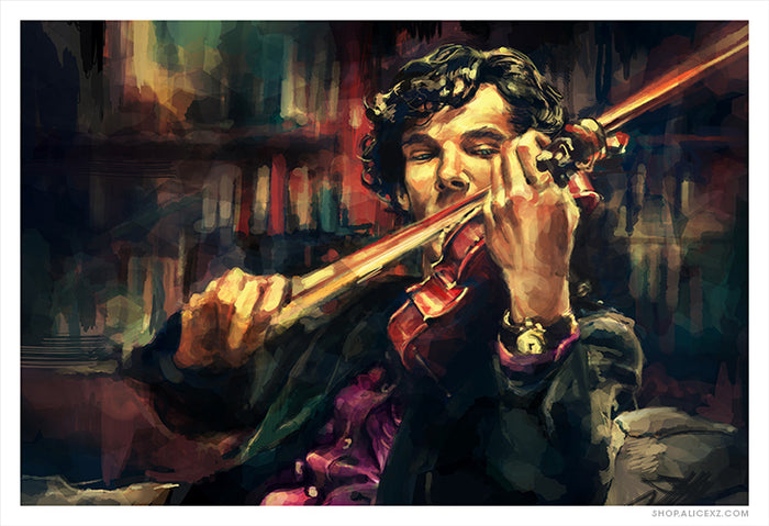 Sherlock Violin Virtuoso Art by Alice X. Zhang