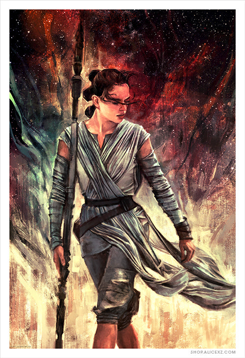 Star Wars Rey Art Print